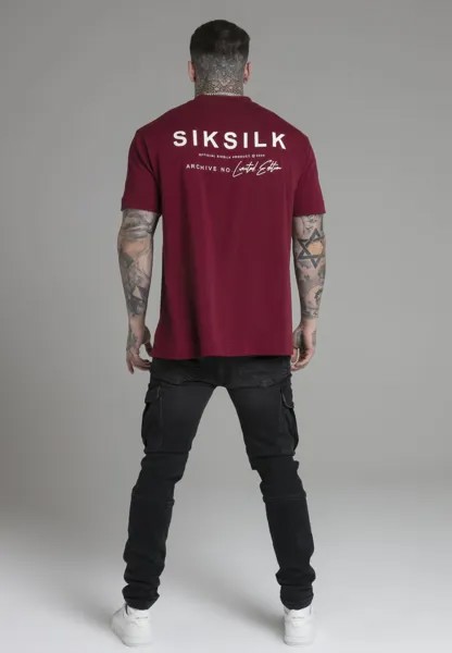 Футболка с принтом Limited Edition SIKSILK, цвет burgundy