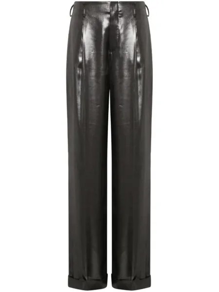 Ralph Lauren Collection плиссированные брюки Acklie широкого кроя, серебристый