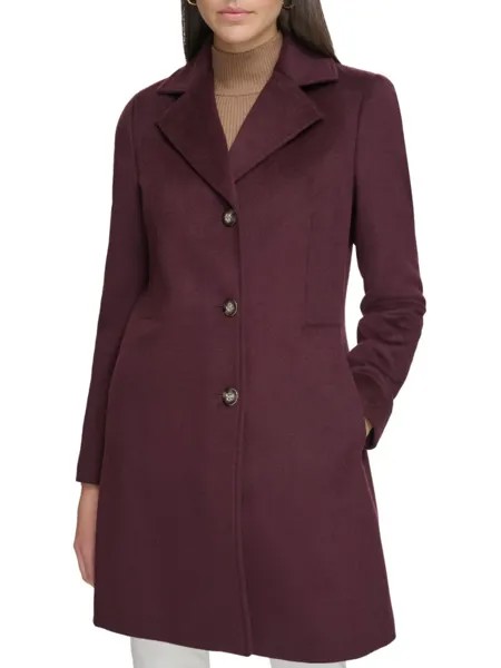 Пальто из смесовой шерсти Calvin Klein, цвет Chianti