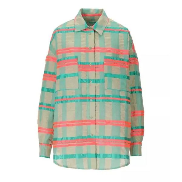 Футболка daydream green pink overshirt Essentiel Antwerp, мультиколор
