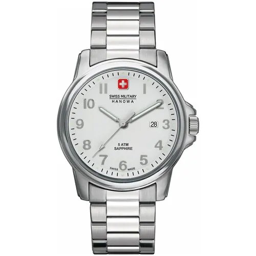 Наручные часы Swiss Military Hanowa, белый, серебряный