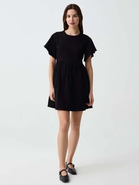 Короткое платье с рукавами-бабочками Ovs, цвет black
