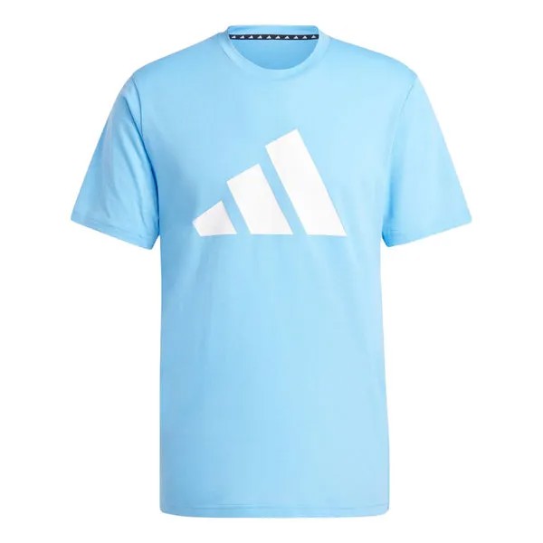 Футболка train essentials feelready logo training t shirt asia sizing Adidas, синий