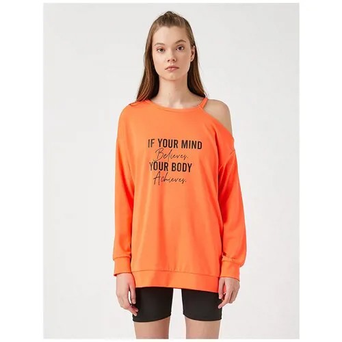 Свитшот KOTON WOMEN, 2SAK10051NK, цвет: ORANGE, размер: M