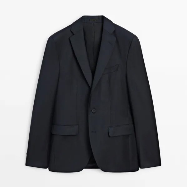 Пиджак Massimo Dutti Check Suit, темно-синий