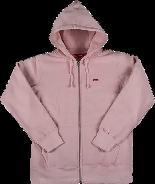 Толстовка Supreme Small Box Zip Up Sweatshirt 'Pale Pink', розовый