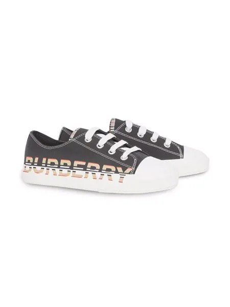 Burberry Kids кеды с логотипом