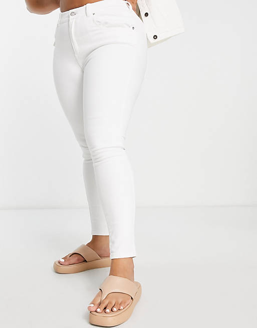 Белые джинсы суперскинни со средней посадкой Dr Denim Plus Lexy