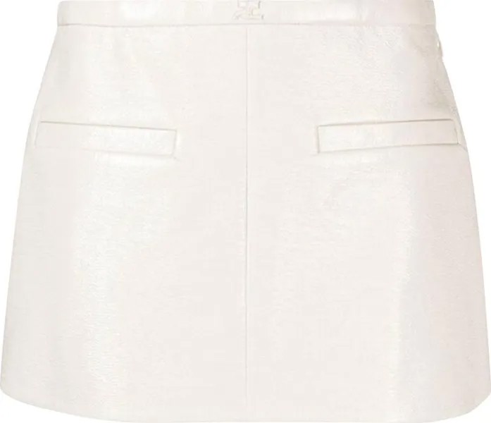 Юбка Courrèges Heritage A-Line Vinyl Mini 'Blanc Casse', белый