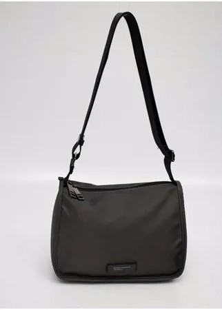 364-90 2008 Сумка кросс-боди женская текст Ludor Темно-серый