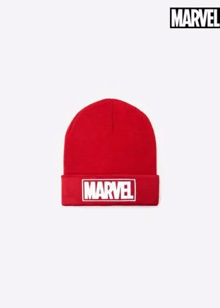 Красная шапка-бини с принтом Marvel для мальчика Gloria Jeans
