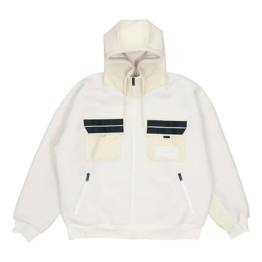 Куртка Men's Jordan Splicing Polar Fleece Hooded Jacket Light Ivory DQ0385-110, слоновая кость