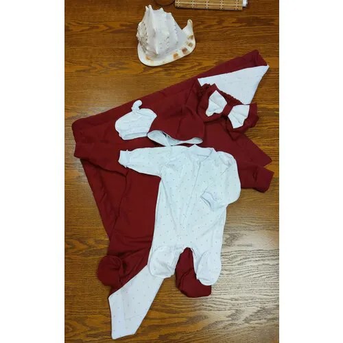 Комплект одежды Мамина радость, размер 56, бордовый, серый