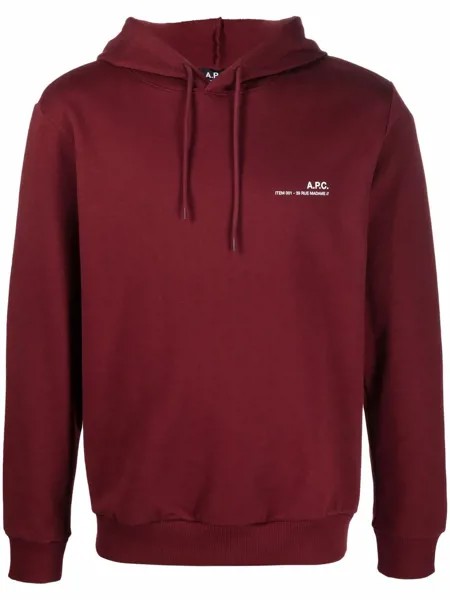 A.P.C. chest logo-print hoodie