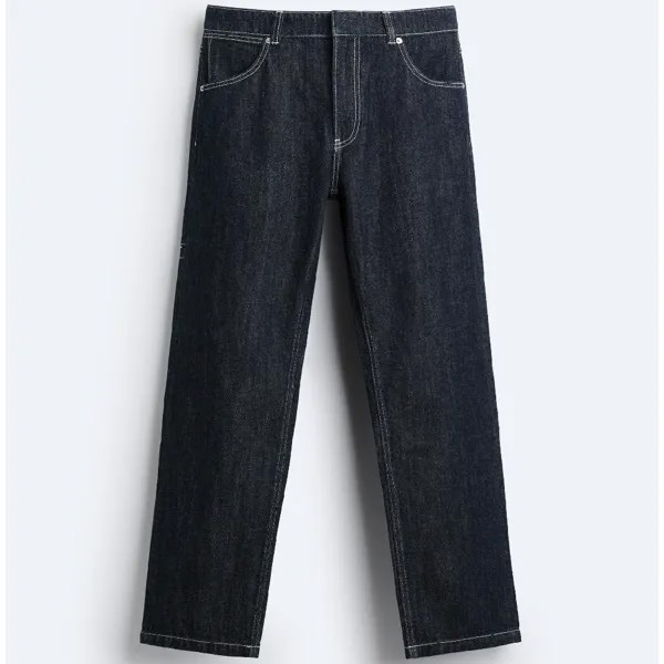 Джинсы Zara Regular Fit, темно-синий