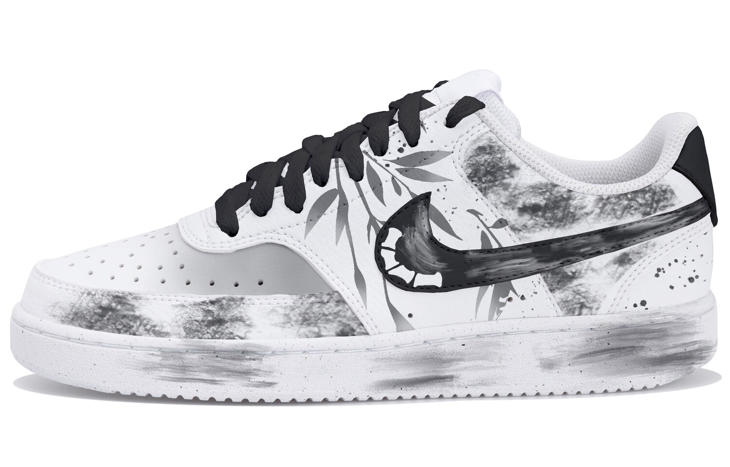Кроссовки Nike Court Vision 1 Skateboarding Shoes Women's Low-top Black/white, черный/белый
