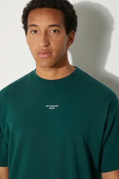 Le T-Shirt Хлопковая футболка с надписью Classique Drôle de Monsieur, зеленый