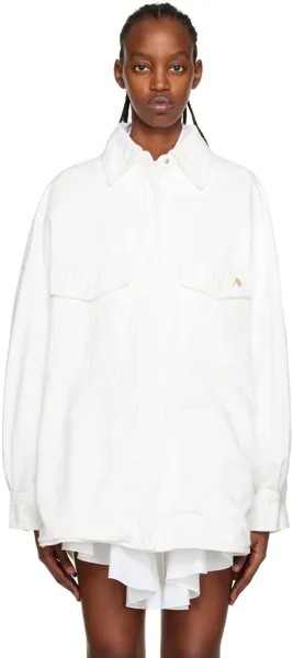 Белое короткое пальто The Attico