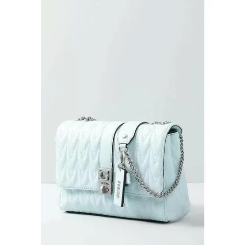 Сумка  кросс-боди GUESS GUESS-REGILLA-ORIG-BLUE, фактура рельефная, бирюзовый, синий