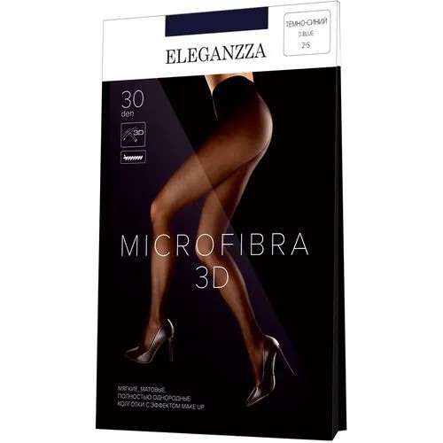 Колготки ELEGANZZA Microfibra, 30 den, размер L, синий