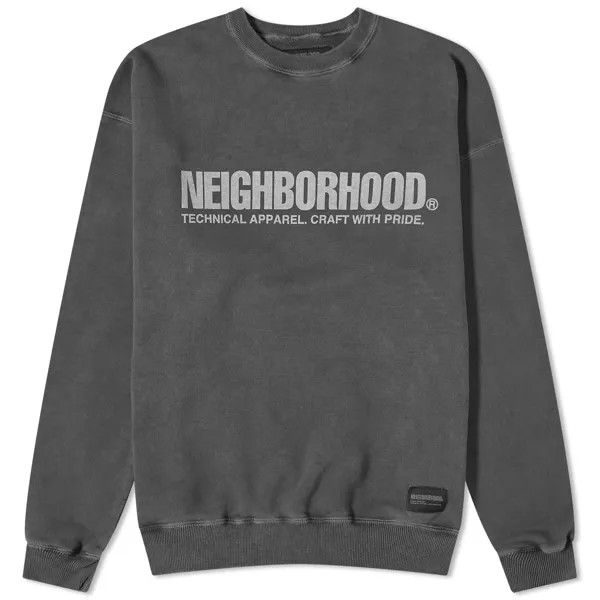 Свитер Neighborhood Pigment Dyed Crew, черный