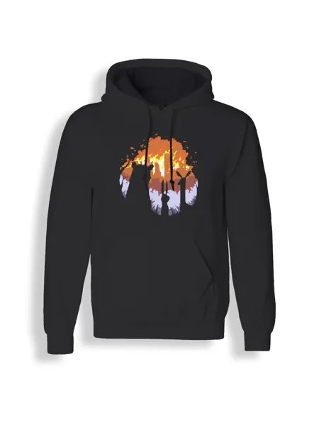 Худи унисекс СувенирShop Звери в лесу/Animals 1 черное 2XL