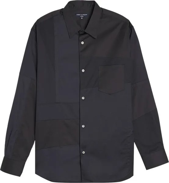 Рубашка Comme des Garçons Homme Plus Satin Jacquard Dobby Mix 'Black Mix', черный