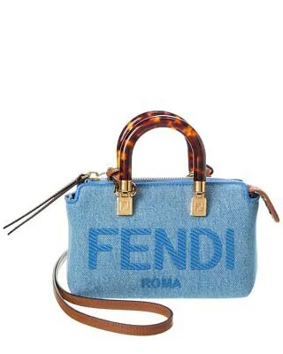 Женская джинсовая мини-сумка через плечо Fendi By The Way, синяя