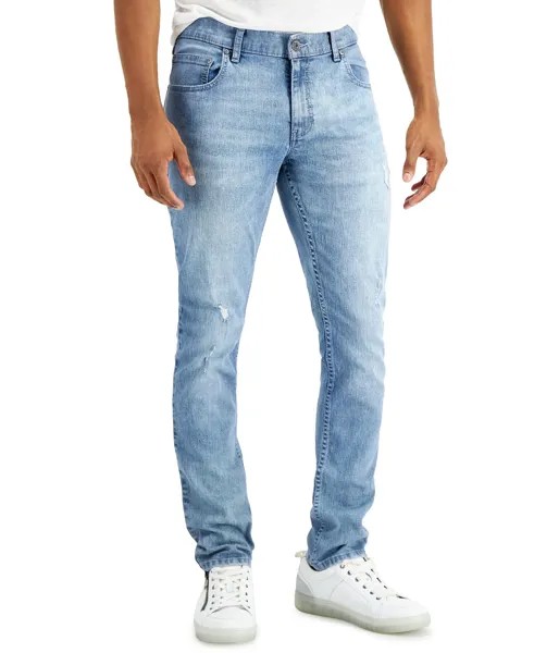 Мужские рваные джинсы скинни светлой расцветки, созданные для macy's INC International Concepts, мульти