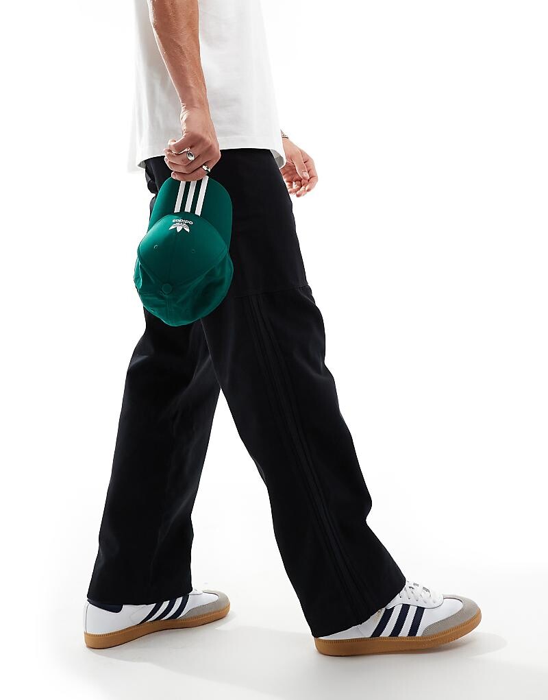 Черные саржевые джоггеры-карго adidas Originals Premium Essentials