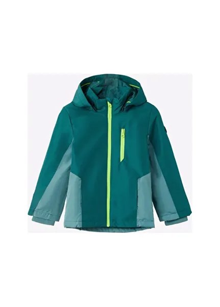 Темно-зеленое пальто для мальчика NMMMIKAEL JACKET BLOCK PB Name İt, темно-зеленый