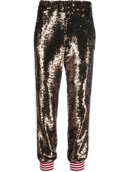 Palm Angels спортивные брюки с пайетками, черный