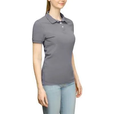Рубашка поло с коротким рукавом из однотонного джерси Page - Tuttle женская серая повседневная P39919-CHC