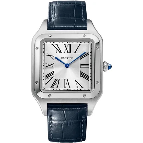 Наручные часы Cartier, серебряный, синий