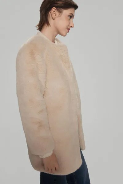Необработанная двусторонняя шуба. Pedro del Hierro, бежевый