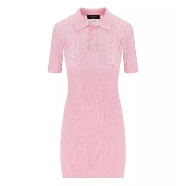 Платье openwork knitted dress Dsquared2, розовый