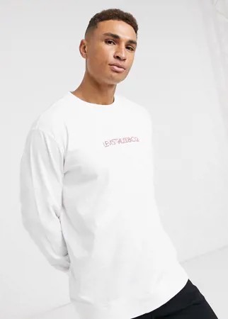 Белый oversized-лонгслив с логотипом Levi's
