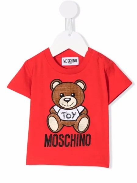 Moschino Kids футболка с принтом Teddy Bear
