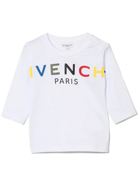 Givenchy Kids футболка с длинными рукавами и логотипом