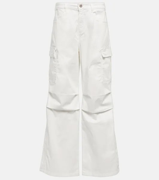 Широкие брюки Cargo Moon с завышенной талией AG JEANS, белый