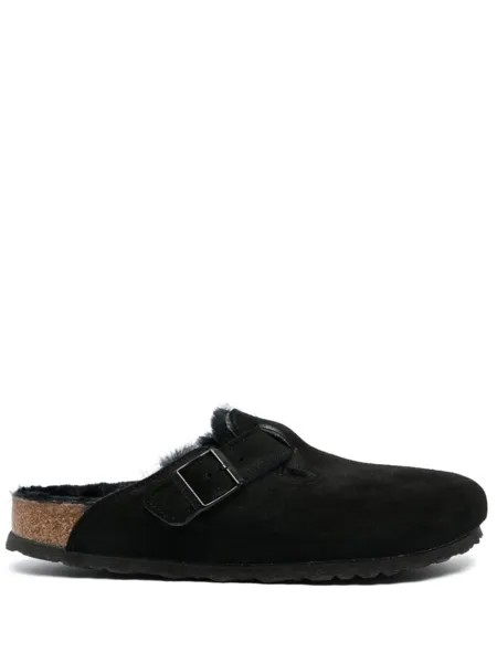 Birkenstock слиперы Boston из овчины, черный