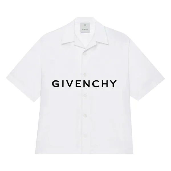 Гавайская рубашка с логотипом Givenchy, цвет: белый/черный