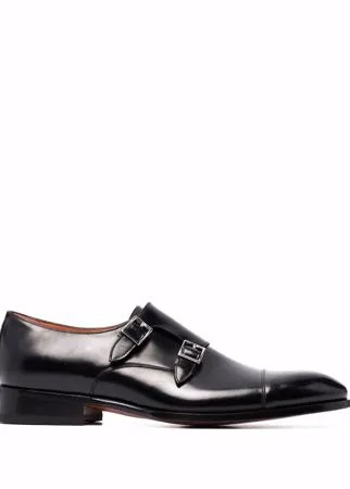 Santoni туфли-монки с миндалевидным носком