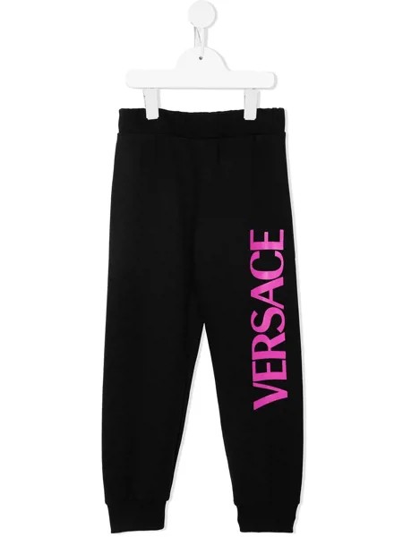 Versace Kids спортивные брюки свободного кроя с логотипом