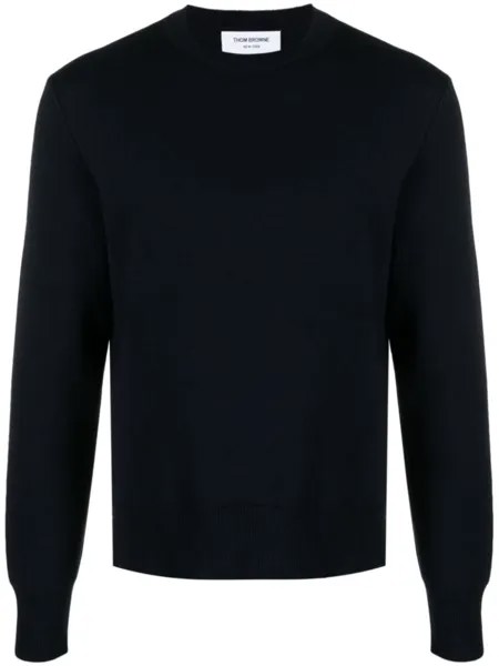 Thom Browne джемпер с круглым вырезом, синий