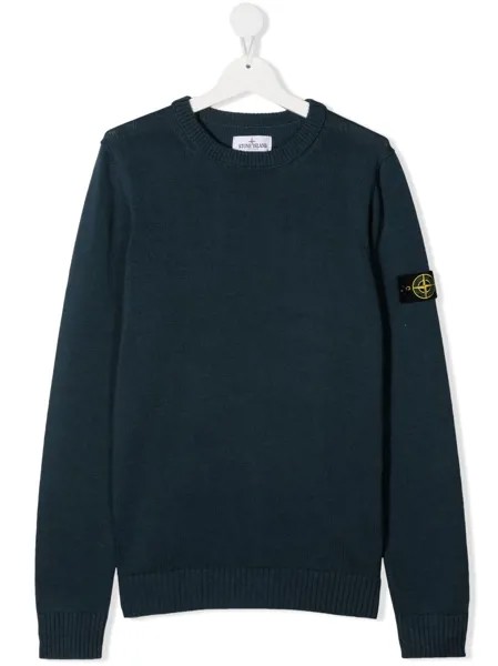 Stone Island Junior джемпер с нашивкой-логотипом