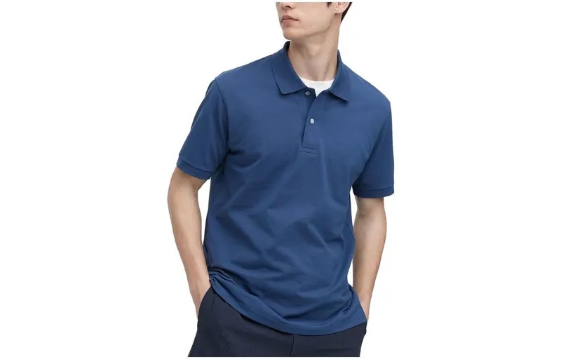 Рубашка поло унисекс цвета морской волны Uniqlo, цвет Sea Blue