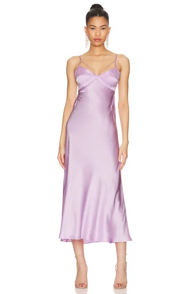 Платье миди DANNIJO Midi Dress with Bust Panel, цвет Mauve Merlot