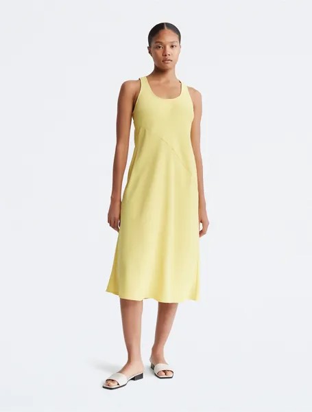 Платье-майка Calvin Klein Scoopneck Midi, желтый