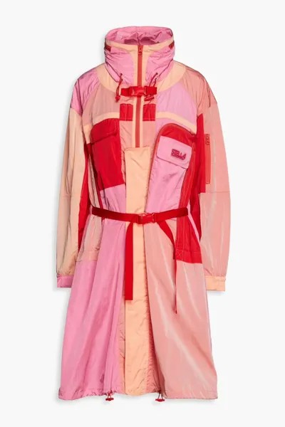 Пальто в стиле колор-блок с поясом Stella Mccartney, розовый